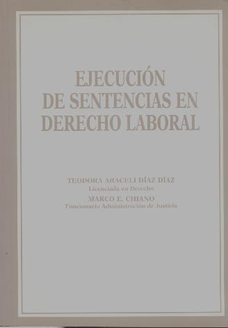 Librería Especializada Olejnik: EJECUCION DE SENTENCIAS EN DERECHO LABORAL
